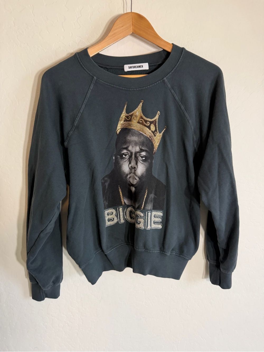 Daydreamer LA Notorious B.I.G. Biggie Smalls Crown Crewneck Sweatshirt Large